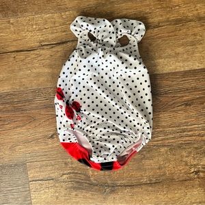 12m ladybug bathing swim suit with swim cap